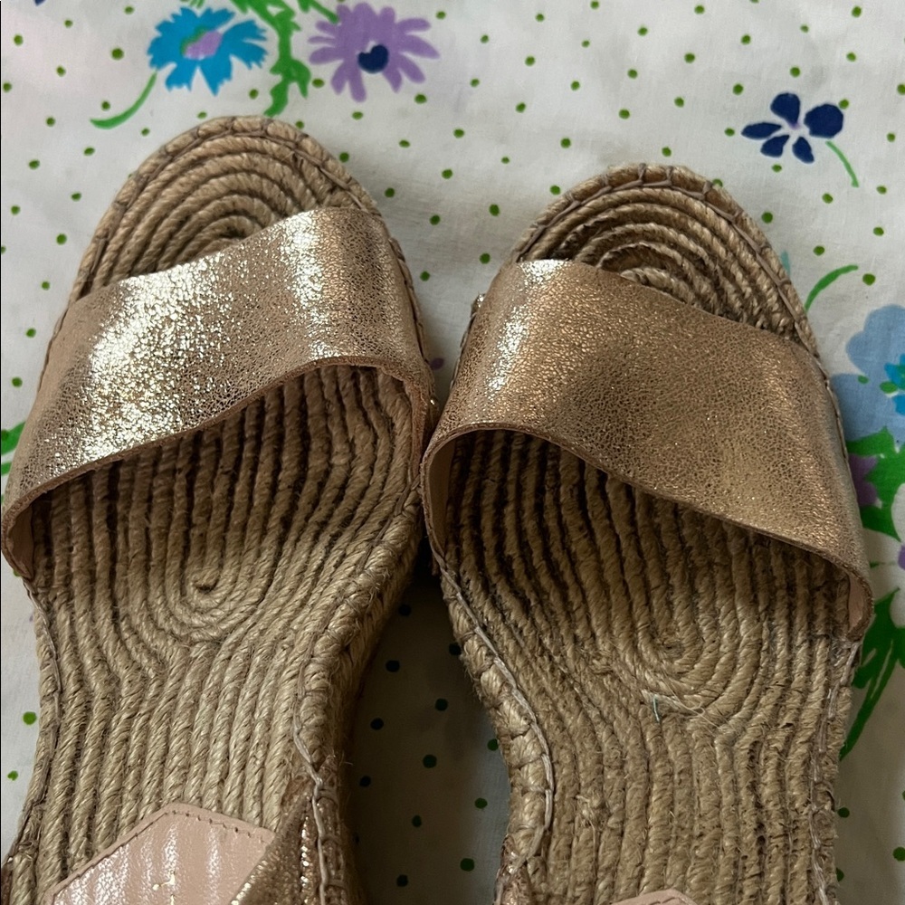 Loeffler Randall Metallic Ankle Lace Espadrilles- 9? - Picture 8 of 15